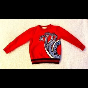 Gucci Boys Red Snake Monster Sweater